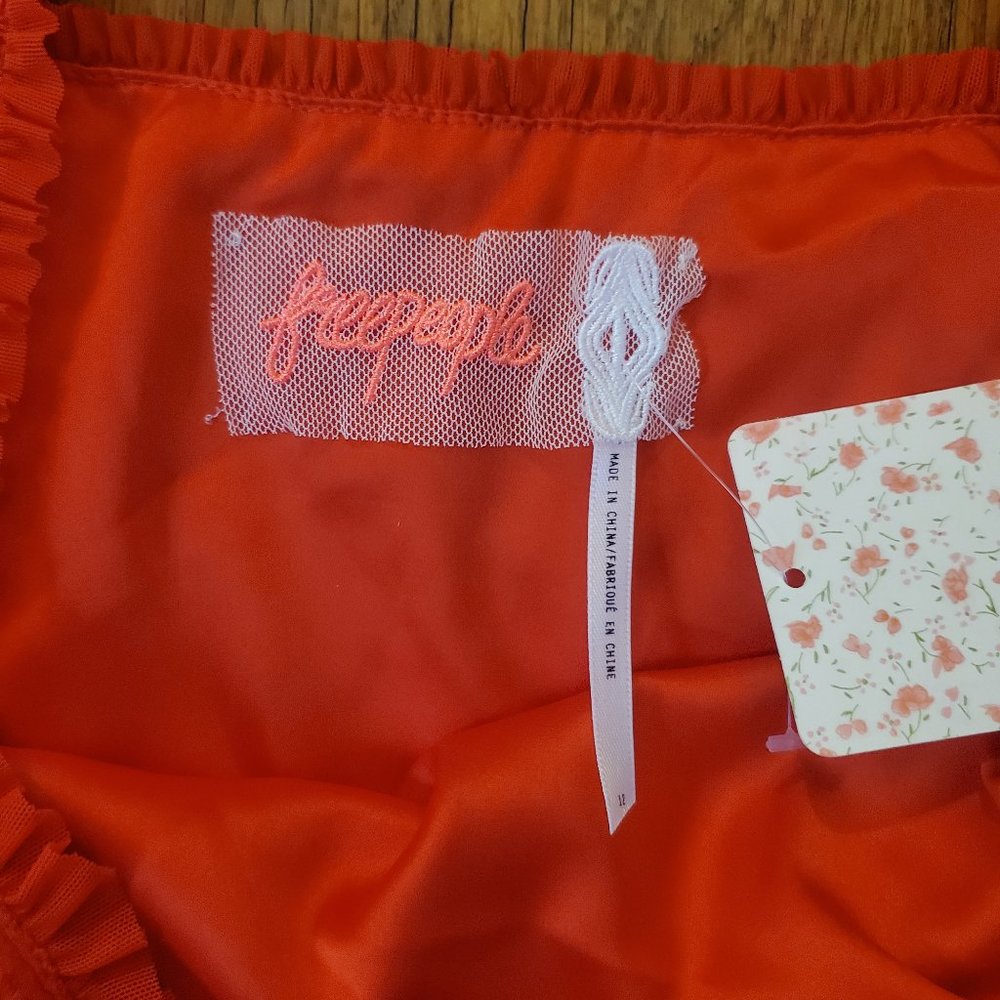 Free People Alicia Lace Mini Dress, red Sz 12 NWT! - Picture 9 of 10